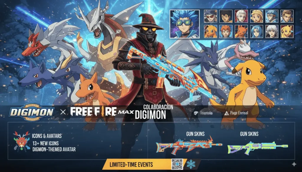 Free Fire Max Digimon Collabration