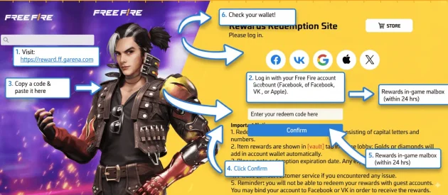 Free Fire redemption site Free Fire redemption site